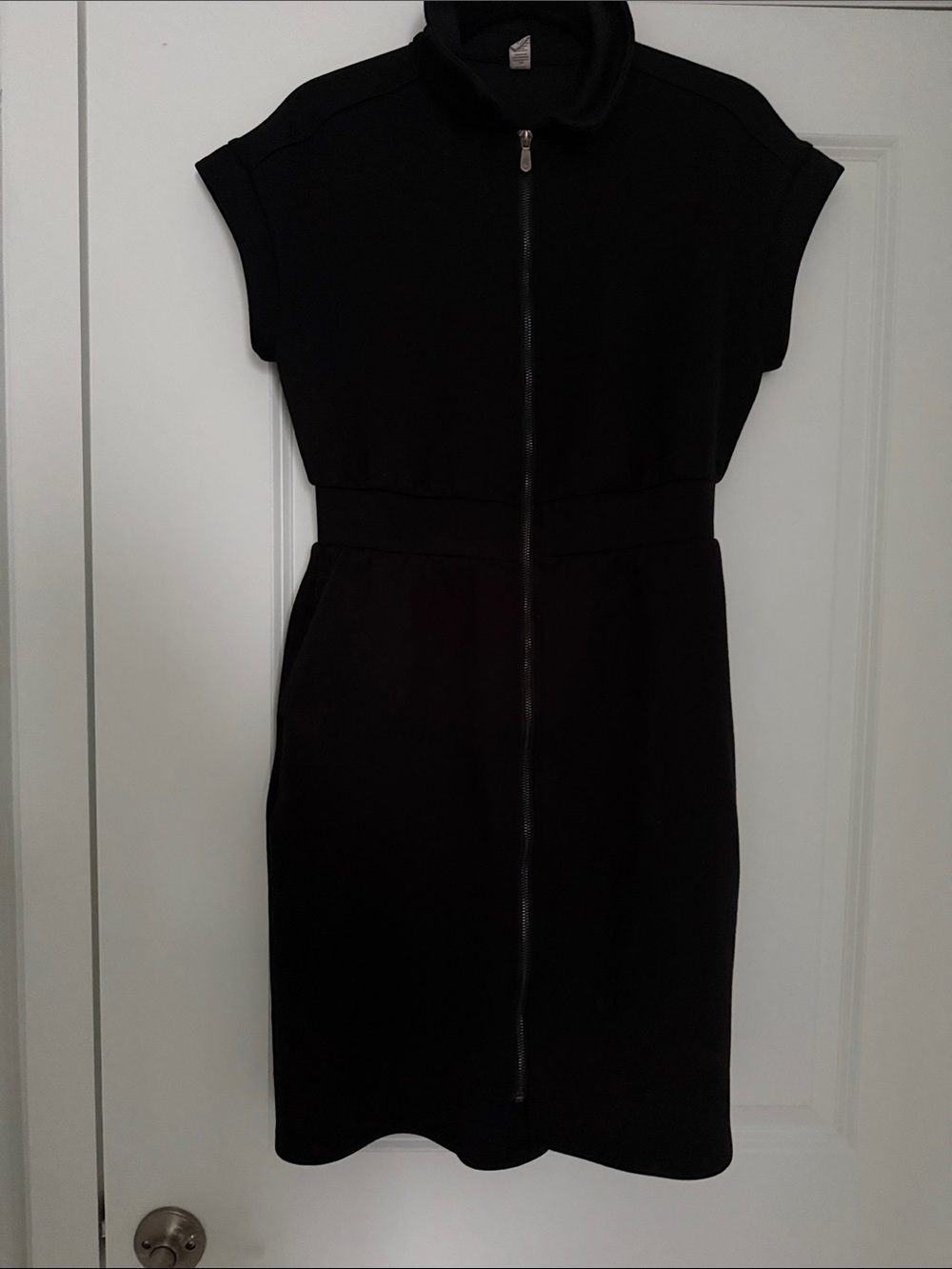 Kyodan Black Zip-Front Mini Dress